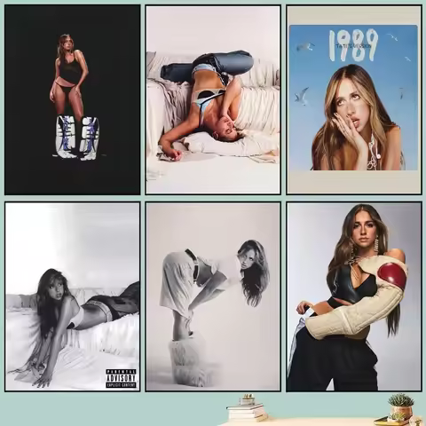 Tate McRae Singer Poster Kraft Club Bar Paper Vintage Poster Wall Art Painting Bedroom Study Sticker