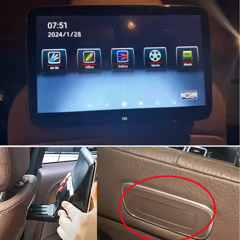 TV Screen For 2020 Mercedes Benz GLE 350 450 580 Rear Seat Entertainment System Headrest WiFi Androi