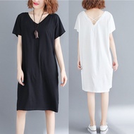 [C.m.cheap Boutique Shop] M, XL, 4XL/Simple V-Neck Casual Elegant Black/Gray/Navy Blue/Light Blue/Wh