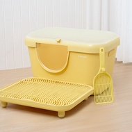 ถังรองเท้าหางแมวขนาดใหญ่ป้องกันการรั่วไหล Mango Open Type Cat Litter Box สำหรับแมวสุนัขอุปกรณ์การป้อ