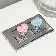 Toilet Press Button Heart Shape Colorful Creative Bathroom Tank Bathroom Button Toilet Love E6q1