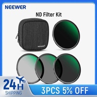NEEWER Fixed ND Filter Kit ND1000 ND64 ND8 ND4 Neutral Density Filter Set Double Sided 30 Layer Nano
