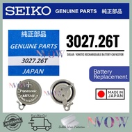 Seiko Solar Kinetic Panasonic MT516 MT516F Watch Capacitor Battery 302726T for V110 V114 V115 V116 V