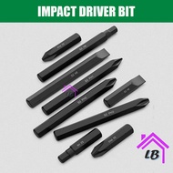 Heavy Duty Impact Driver Bit PH2 PH3 80mm 36mm S2 Crv Mata Impact ScrewDriver Mata Spanar