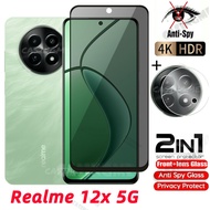 Realme 12x 5G 2024  Full Cover Private Screen Protector Anti-Spy For Realme 12x Realme12x 12 x + 12+