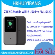 Unlocked ZTE 5G Portable WiFi U50 Pro 10000mah 27W Fast Charge WiFi 6 3600Mbps Mobile Hotspot 5G Router Sim Card Slot MU5120 gubeng