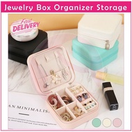 Portable Storage Box Jewelry Box Organizer Storage Necklace Earrings Rings Bracelet Kotak Barang Kemas Cincin Rantai 首饰盒