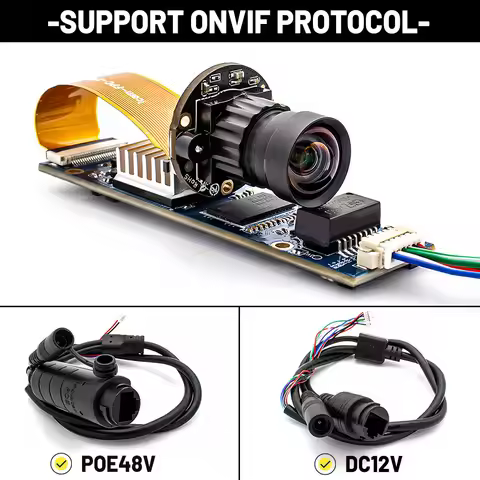 12MP IP Camera Module 4K 30FPS 1/2.3" IMX577 CMOS Support RTSP RTMP Onvif H.265 With No Distortion L