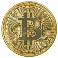 COIN BITCOIN Gold Plated Bitcoin Miniature - Golden BITCOIN SURABAYA
