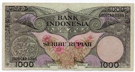 1000 rupiah bunga tahun 1959 konfisi sesuai gambar