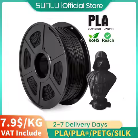 SUNLU 3D Printer 1KG PETG/PLA/PLA+/SILK 1.75mm Tolerance+/-0.02mm Filament No Bubble From RU / EU Wa