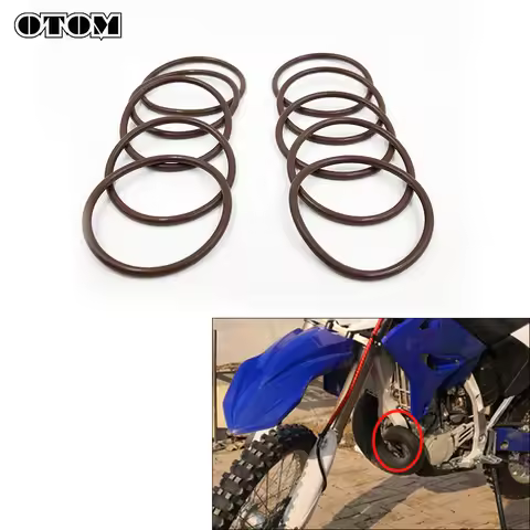 OTOM Pack of 10 Motorcycle Exhaust Manifold Gasket Seal O-ring Fluororubber Circle For YAMAHA YZ250 