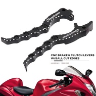 Brake Clutch Lever Handles Motorcycle Accessories 3D W Ball Cut Edges New Fit For HAYABUSA GSX 1300 
