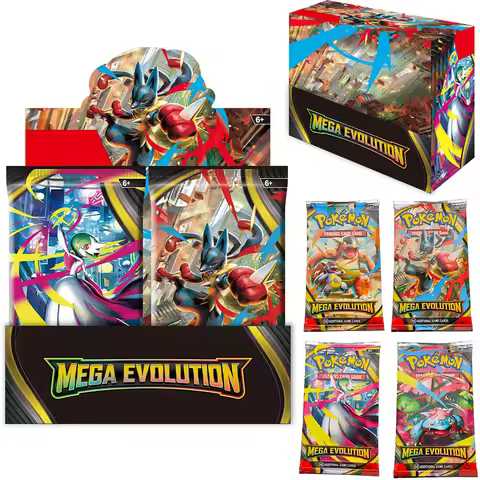 360Pcs Pokemon Card MEGA EVOLUTION Lucario Prismatic Evolutions Game Cartoon English Booster Battle 