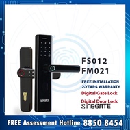 SINGGATE Digital Gate Door Lock Bundle. FM021+FS012 Digital Lock HDB/Condo/BTO/LandedLocal Made