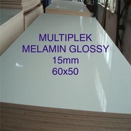 Triplek/Multiplek melamin putih glossy 15mm (60x50)cm, melamin plywood