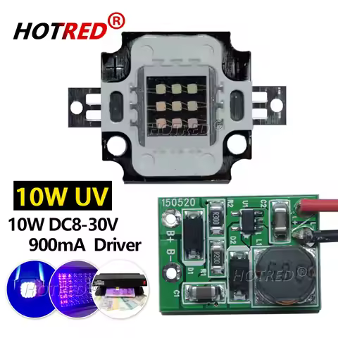 10W UV led ultraviolet 365nm 375nm 385nm 395nm 410nm 420nm High Power led lamp light+10w non waterpr