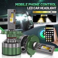HYNBYZJ H7 LED Headlight AI Mobile APP Control 1500W 3000K-8000K Smart LED Chip High Power for H4 H7