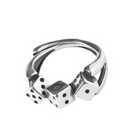 Dice Ring Punk Cube Dice Rings Multiple Dice Ring for Men Women Adjustable Dice Roller Rings Open Je