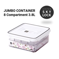 [SKYLOCK]Jumbo Kitchen Organization Container 8 Compartment Airtight Refrigerator Storage Box 3.8L