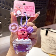 Dây Chuyền Điện Thoại Di Động Ruby LOOPY Dây Chuyền Khóa Cốc Cà Phê Dầu Chảy Búp Bê Thủy Tinh Đồ Dùn