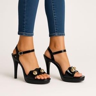 DOSS Bold Chic Patent Heels with Gold Studs