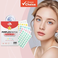 Salicylic Acid Star Acne Patches 200pcs - Invisible Cute Pimple Patch with Panthenol for Face, Fast-