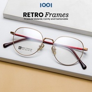 (GDC1) KACAMATA MINUS TITANIUM ELASTIS FRAME BULAT PRIA WANITA - IOOI