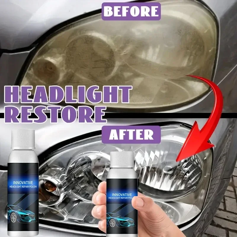 Car Headlight Restoration Crystal Oxidation Yellowing Repair Refurbishment Lens Headlight Polishing Refurbishing Kit Tools New