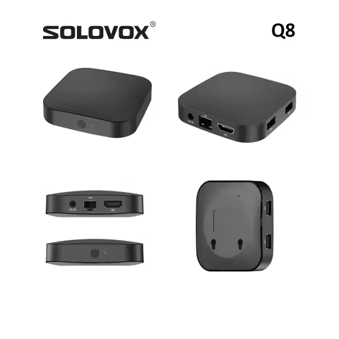 SOLOVOX Q8 TV Android 11 Cherry Box 4G 32G S905Y4 Quad Core WIFI 5G Dual STALKERID Media Player AV1 