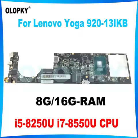 NM-B291 motherboard for Lenovo Yoga 920-13IKB laptop motherboard 5B20Q09627 5B20V05286 with i5-8250U