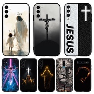 for Samsung A07 A17 A56 A36 A26 S25 Fe Edge Plus Ultra Jesus Lion Cross 9Y5 Fashion Black TPU Soft S