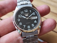 นาฬิกา Seiko Men's Watch Automatic 7S26 datejust Style หน้าดำ Black dial see through case back (second hands)