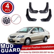 Zerui 4Pcs Set for Honda City GD8 GD9 2003~2007 Car Mud Flaps Mudguard Splash Guards Fender Mudflaps