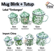 Cangkir Enamel Seng Blirik 8cm 9cm 10cm 12cm / Mug Blirik / Cangkir Blirik / Mug Jadul