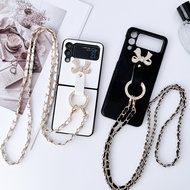 AUOVIEE Luxury Bow ins Style Case For Samsung Galaxy Z Flip 4G 5G Flip3 Cover Z Flip4