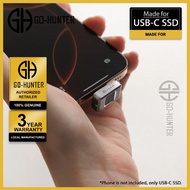 ADAM Elements iKlips S USB-C Nano Touch Fingerprint SSD 256G for Phone, Tablet and Laptop