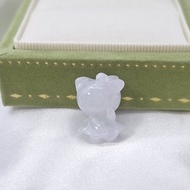 冰粉紫 凱蒂貓 hello kitty 立體卡通 吊墜 | 天然緬甸玉A貨翡翠