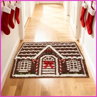 Christmas Gingerbread House Rug 23.6x35.4inch Non Slip Soft Festive Christmas Doormat Winter Kitchen