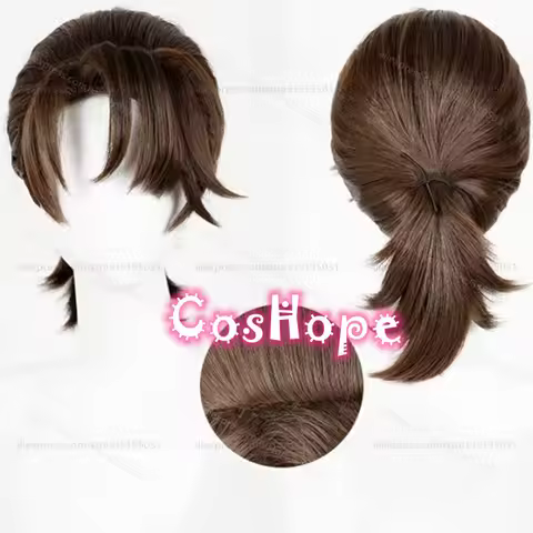 IDV Mercenary Naib Subedar Cosplay Wig 42cm Short Brown Wig Cosplay Anime Heat Resistant Synthetic W