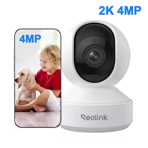 REOLINK 2K 4MP Indoor Security Camera 2.4G Wireless WiFi Plug-in 360 Degree 2-Way Talk Dog WiFi Came