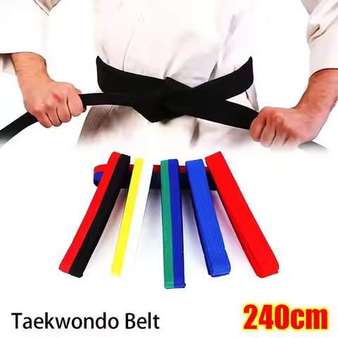 1Pcs TKD Aikido Uniform Taekwondo Belt Easy Fasten Polyester Cotton Judo Karate Ranking Waistband Co