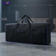 Simhoa 61 Key Keyboard Bag Waterproof 61 Key Keyboard Gig Bag 420D Black Blue-edge