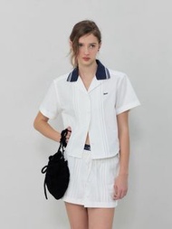 韓國潮牌 GROVE 25SS 春夏新款 橡筋腰裙褲 水手海軍風 Twice林娜璉同款