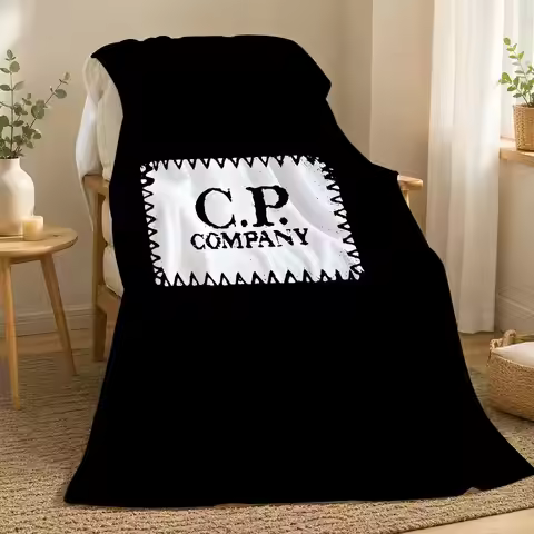 CP Company Fashion Throw 240g flannel blanket, suitable for sofas, beds, offices, exquisite gift bla