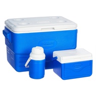 Coleman US 36 QT Combo Cooler (5 & 1/3 Gal) Full Set Ice Water Bottle (3 Cards Per Set) by Jeep camp