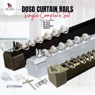THC Single Aluminium Langsir DOSO Set Batang / Rail Langsir / Besi Langsir / Curtain Railing Window 