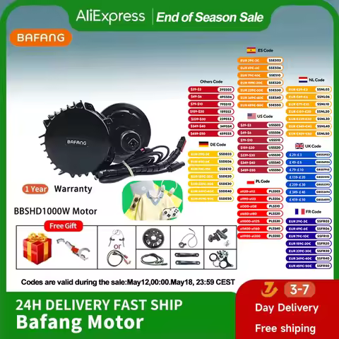 Bafang Motor BBS02B BBS02 48V 750W Mid Drive Motor 8fun Electric Bike Ebike Conversion Kit 52V20AH 1