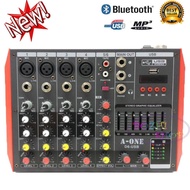 มิกเซอร์ D-6 มิกซ์เซอร์ 6 แชลแนล DJ สตูดิโอ KARAOKE Live สด Gaming ควบคุมซาวด์ Sound Mixer 6-Channel