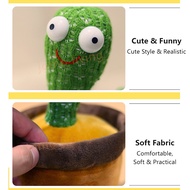 ✅SG Ready Stocks✅ JOMO Dancing Singing Cactus with 120 Songs Plush Toy Talk Kaktus Plush toys Tik To